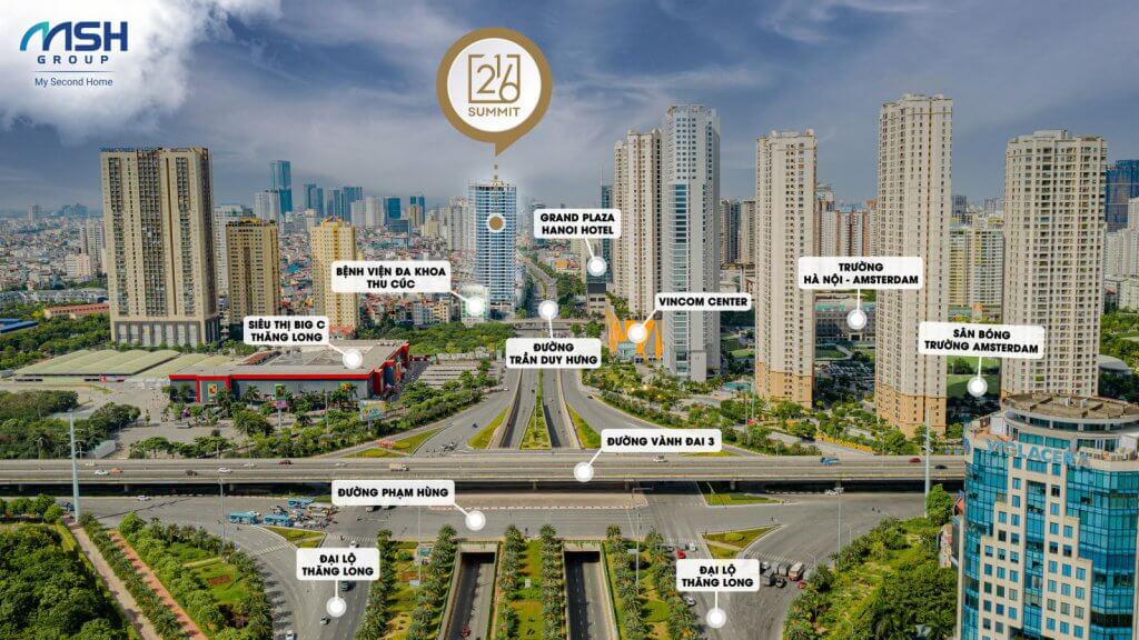 The Summit 216 hưởng lợi từ hệ thống hạ tầng và tiện ích phát triển hàng đầu Thủ đô.
