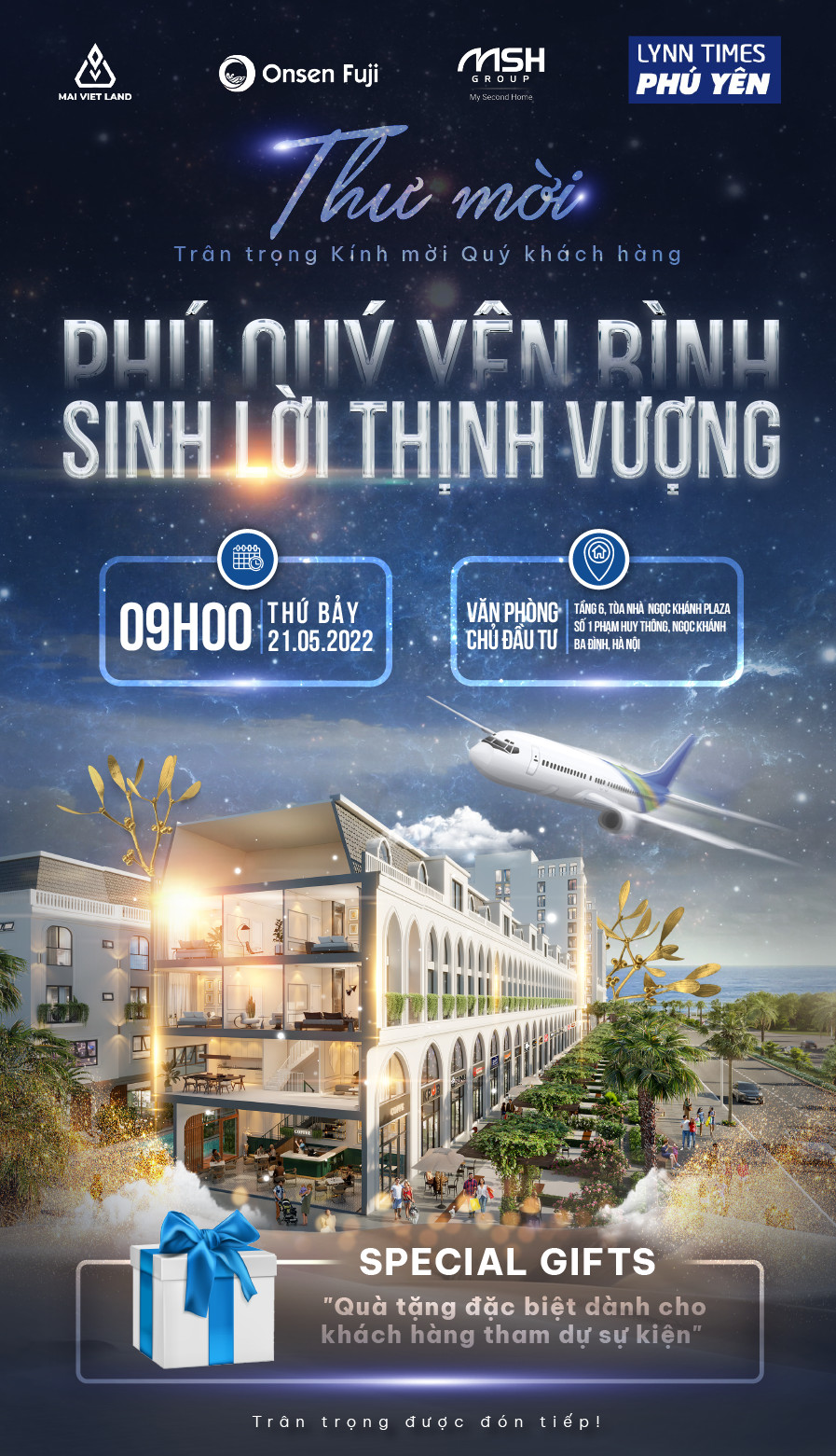Thư mời sự kiện giới thiệu dự án Lynn Times Riverside Phú Yên
