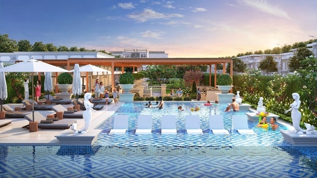 Bể bơi thiên đường là một trong những siêu tiện ích đặc quyền dành riêng cho cư dân Athens - Mozzadiso.